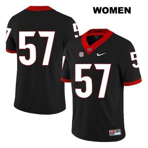 Women's Georgia Bulldogs NCAA #57 Daniel Gothard Nike Stitched Black Legend Authentic No Name College Football Jersey JJT6254RB